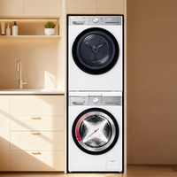 LG 小旋风Max 洗烘套装 12KG滚筒洗衣机+10KG变频热泵烘干机FCW12Y4WA+RH10V9AV2WR