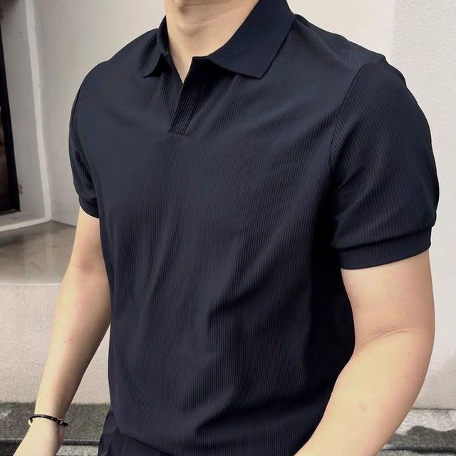 马登 清仓价！300g海鸥领男士翻领POLO衫短袖凉感速干透气运动T恤收袖口健身衣夏款品质通勤男装