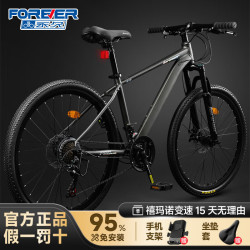 永久 山地车自行车 油碟单车 铝架 神秘灰 线碟