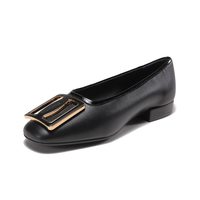 移动端：Salvatore Ferragamo 厚实扣饰平底鞋单鞋 0748712