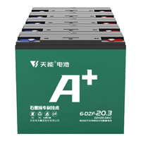 天能石墨烯电池60v20ah电动车电瓶车电瓶真黑金铅酸蓄电池 A+石墨烯60V20AH(5只) .