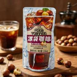自然道 卡乐福冰袋咖啡即饮 榛子风味美式210ml*3袋