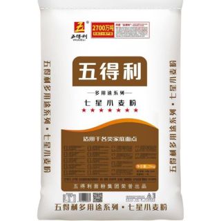 五得利 25kg五得利七星多用途面粉小麦粉50斤家用包子饺子馒头通用商用