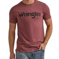 Wrangler 男式 时尚T恤 西式圆领短袖T恤 圆领 短袖 标准版型 Burgundy Heather Large