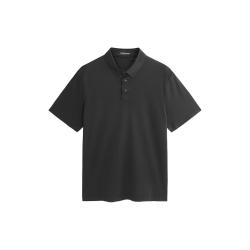 太平鸟 男士POLO衫 弹力翻领短袖 黑色 XL