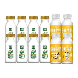 伊利 金典高钙鲜牛奶208ml*8+小黄瓶235ml*4学生早餐牛奶