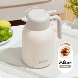 THERMOS 膳魔师 保温壶简约家用办公宿舍玻璃不锈钢内胆大容量热水瓶水壶