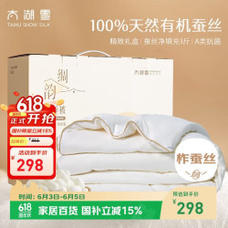 太湖雪 蚕丝被100% 天然野生蚕丝夏被全棉云朵面料 2.2*2.4约3斤