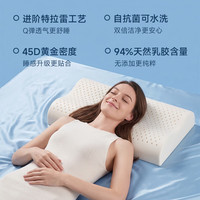 TLK 特蕾卡舒睡乳胶枕 泰国天然乳胶 特拉雷工艺 护颈波浪形 A类 中枕 白色