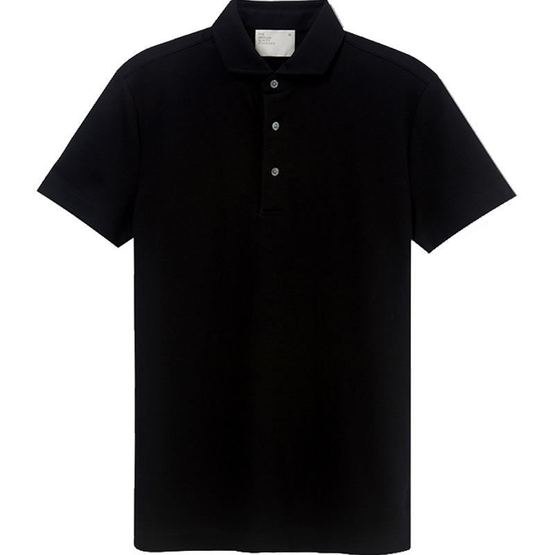 PYE/派 汗无痕 男士短袖翻领Polo衫 黑色 2XL