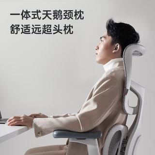 SIHOO/西昊 S100 云白 4D扶手 浮翼腰枕 人体工学办公椅
