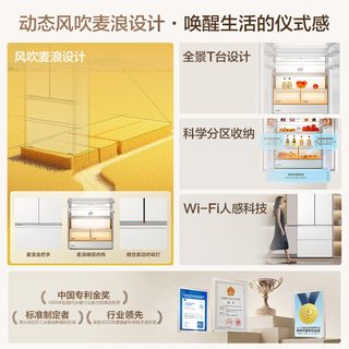 海尔 BCD-578WGHFD1BYAU1 全空间保鲜 超薄零嵌 法式多门冰箱