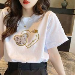 CKRYZ 纯棉短袖t恤女大码 L 建议110-125斤