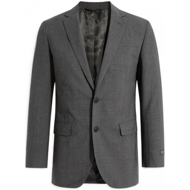 Brooks Brothers BrooksBrothers 男士经典缺角领西服修身纯色西装外套 0007