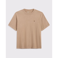 Abercrombie & Fitch 美式复古LOGO情侣棉质重磅短袖T恤