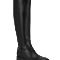 NINE WEST 玖熙 方头低跟高筒马靴 女款
