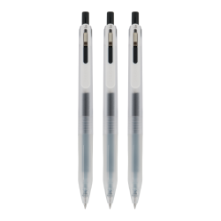 斑马牌 JJ118 Chill悦芯笔 0.5mm 透明杆黑 3支装 中性笔