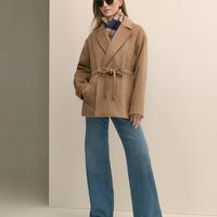Brooks Brothers/布克兄弟 双面羊毛混纺抽绳腰大衣