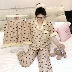 芬腾 FJ27922234 云朵棉带胸垫 焦糖奶咖 L 三件套装家居服