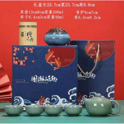 棠门 国潮功夫茶具陶瓷西施壶套装