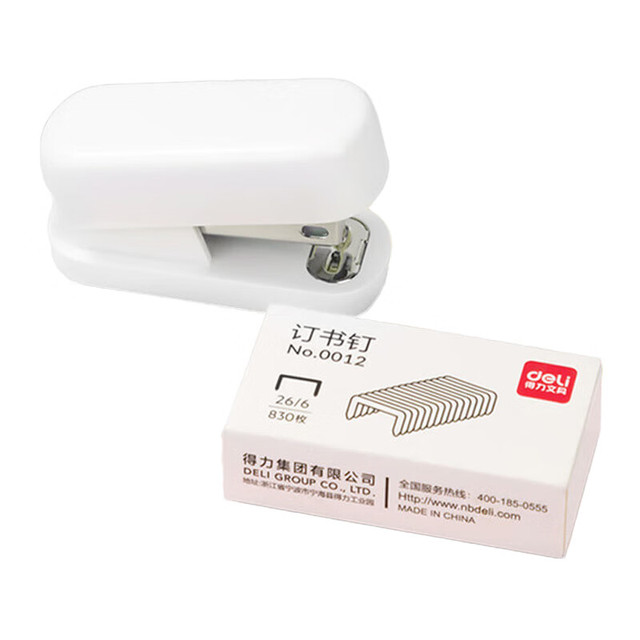 得力 迷你小号订书机 学生办公轻巧便携 马卡龙色订书机/装订器/订书器 混色 TA202