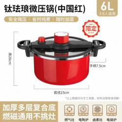 德世朗 微压锅炖汤盅汤锅珐琅锅家用焖烧锅搪瓷电磁炉燃气煮汤