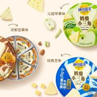 妙可蓝多 奶酪小三角芝士奶油奶酪沁甜苹果味 90g*3盒