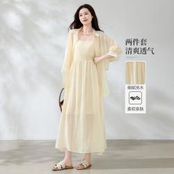 森马 夏季显高显瘦套装轻薄慵懒衬衫吊带裙女
