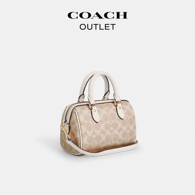 COACH 经典老花 ROWAN 迷你波士顿单肩斜挎包