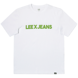 Lee LUT0098404LE 圆领字母印花 白色 S 男士T恤