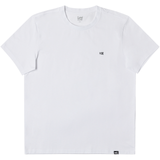 Lee 圆领小Logo短袖T恤 白 XL