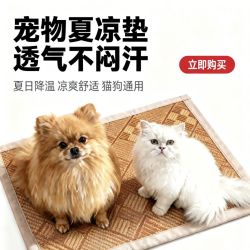 夏季藤编宠物凉窝猫狗通用降温凉席窝耐抓耐磨不沾毛猫咪狗狗睡窝