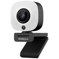 联想thinkplus电脑直播摄像头829万4K超清双麦拾音免驱带多档补光功能灯家用直播带货学生网课会议办公WL58A