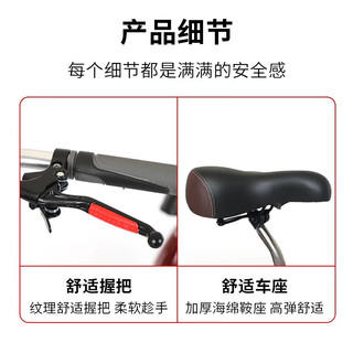 玉龙 16寸人力脚踏三轮车 红色