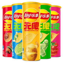 乐事 无限薯片5罐520g