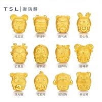 谢瑞麟（TSL）黄金转运珠十二生肖3D硬金足金串珠不含手绳X4789-X4800 X4795-葫芦马（0.7g）