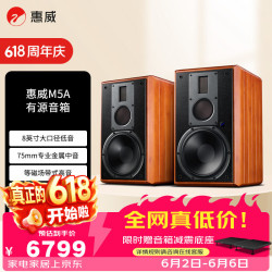 HiVi M5A 2.0声道 居家 蓝牙音箱 原木色