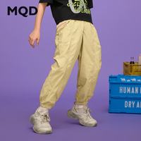 MQD/马骑顿 男大童户外露营工装直筒长裤 青柠黄 160