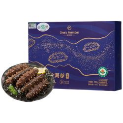 1号会员店 有机即食大连海参 固形物≥85% 不挂冰 500g 5-7头 礼盒装