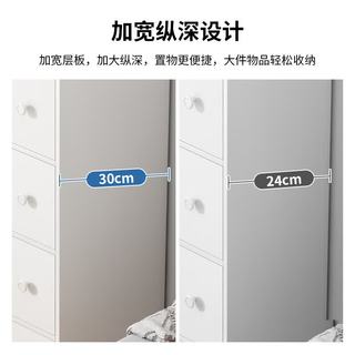 心有良家 G018 五门暖白色 40cm 卧室斗柜