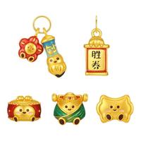 潮宏基 考神定胜妙笔生花黄金转运珠
