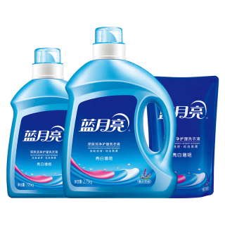 蓝月亮 薰衣草香低泡易漂亮白洗衣液 2.75kg+1.95kg+500g