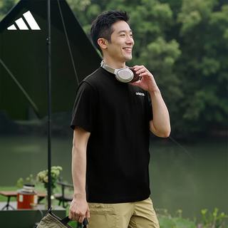 阿迪达斯 JL5906 透气印花 白色 M 运动T恤