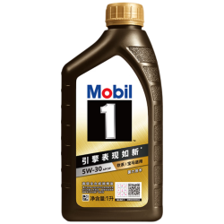美孚 曜石黑金系列 全合成汽油发动机油 5W-30 1L