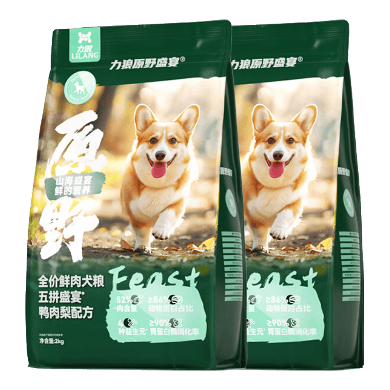 LILANG/力狼 冻干五拼鸭肉梨狗粮 4kg