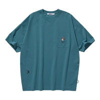 nautica white sail × POPBOY 联名日系中性凉感廓形印花T恤 湖蓝色 L