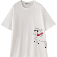 TOYOUTH/初语 飞马T 棉质T恤女 白色 M