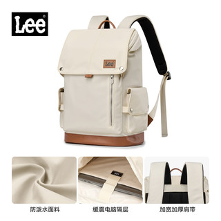 Lee 大容量商务休闲双肩包 卡其色 20L