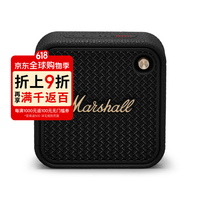 Marshall Willen II 便携式蓝牙音箱 黑金色无线音响 户外迷你音箱 17+小时超长续航 IP67防护能力