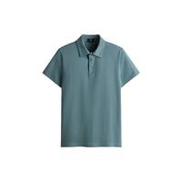 H&M 男装修身版Polo衫 蓝绿色 L